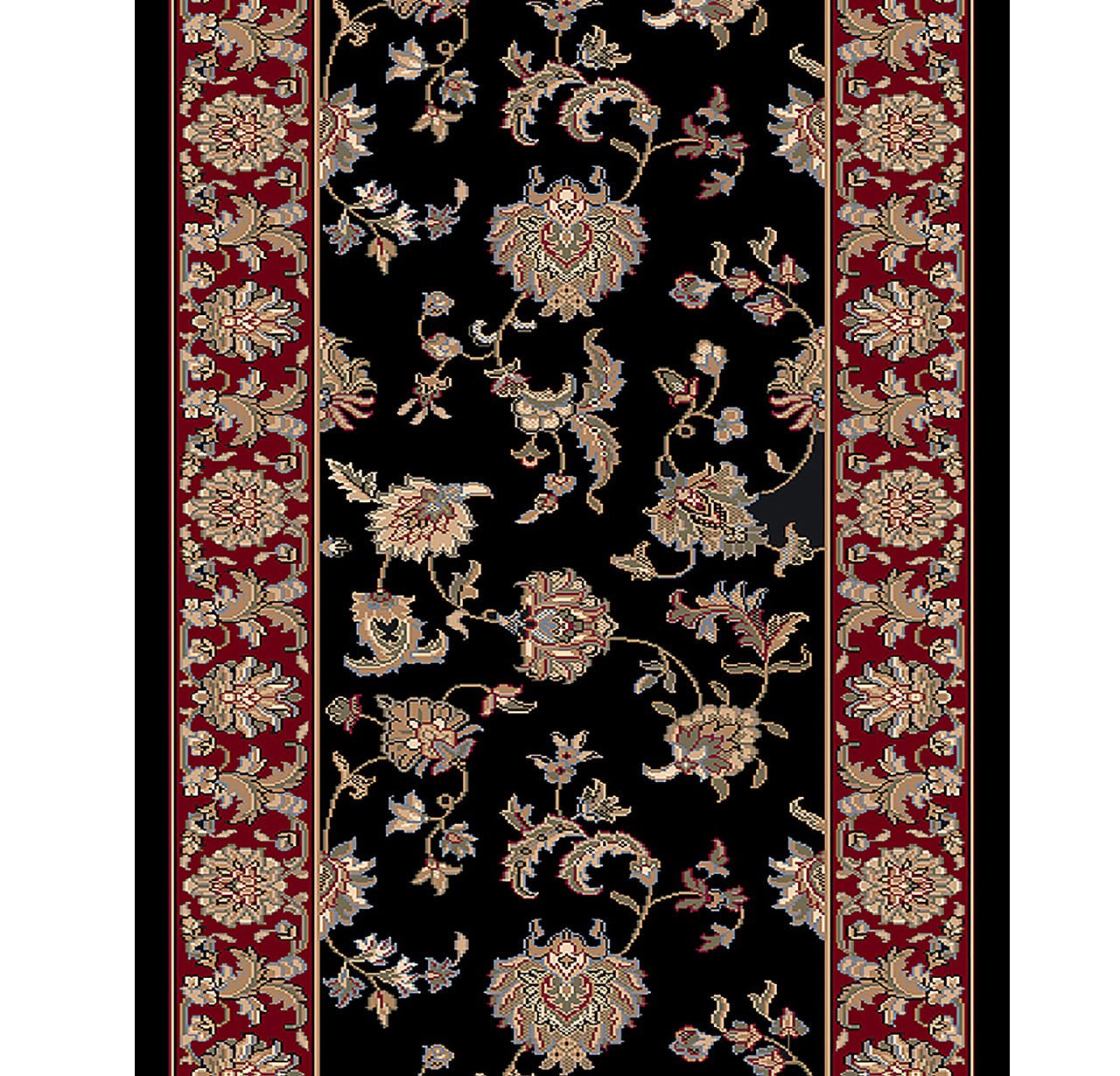 Dynamic Stair Runner Brilliant Black Stair Runner 7226-090 - 26 and 33 Inch Sold By the Foot