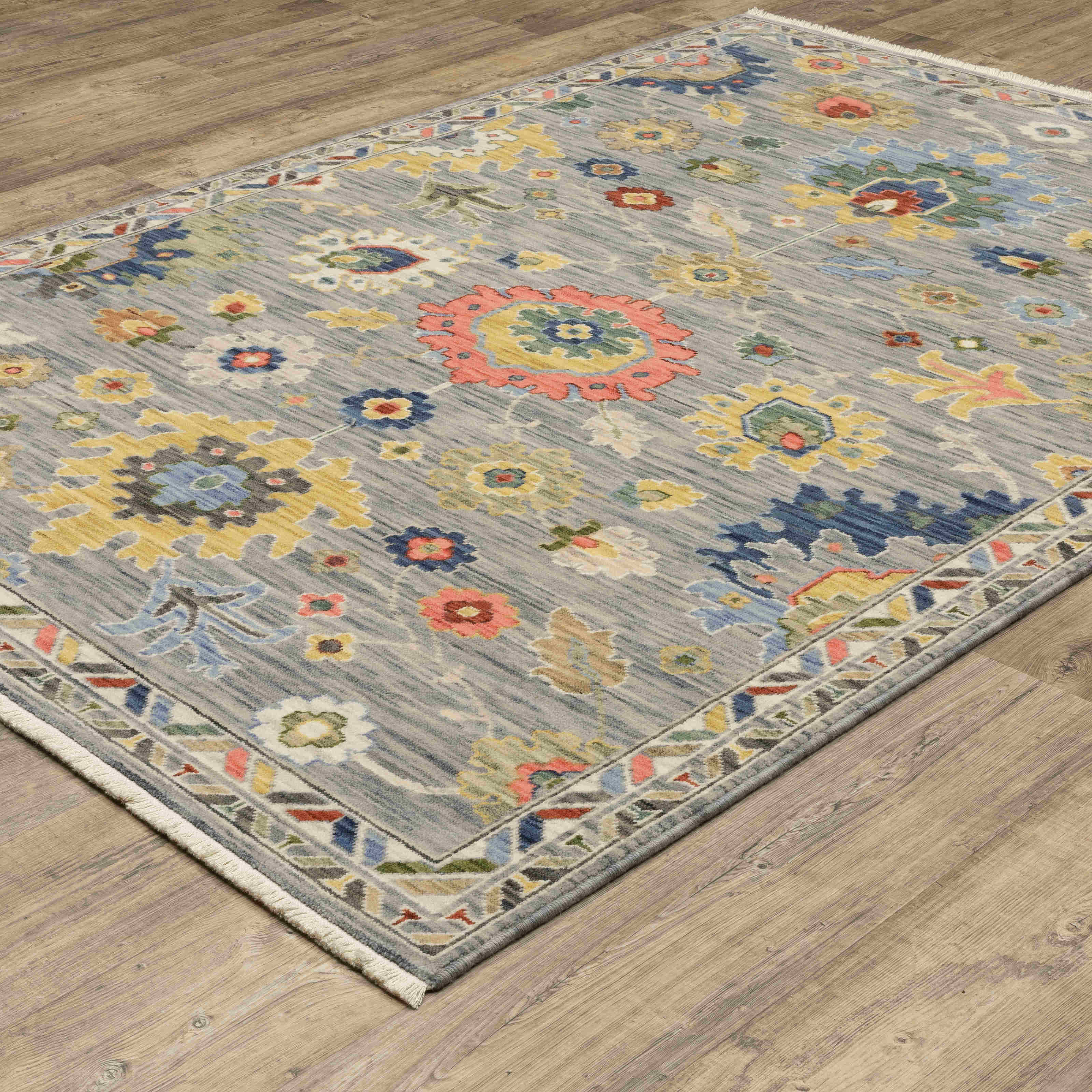 Oriental Weavers Area Rugs Lucca Area Rugs 2888g Oushak Grey Wool-Nylon Blend In 8 Sizes