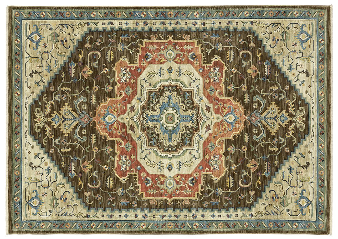 OW Rugs Area Rugs Francesca Area Rugs FR09M Brown In Multiple Sizes