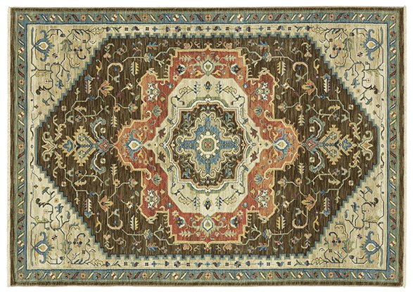 OW Rugs Area Rugs Francesca Area Rugs FR09M Brown In Multiple Sizes