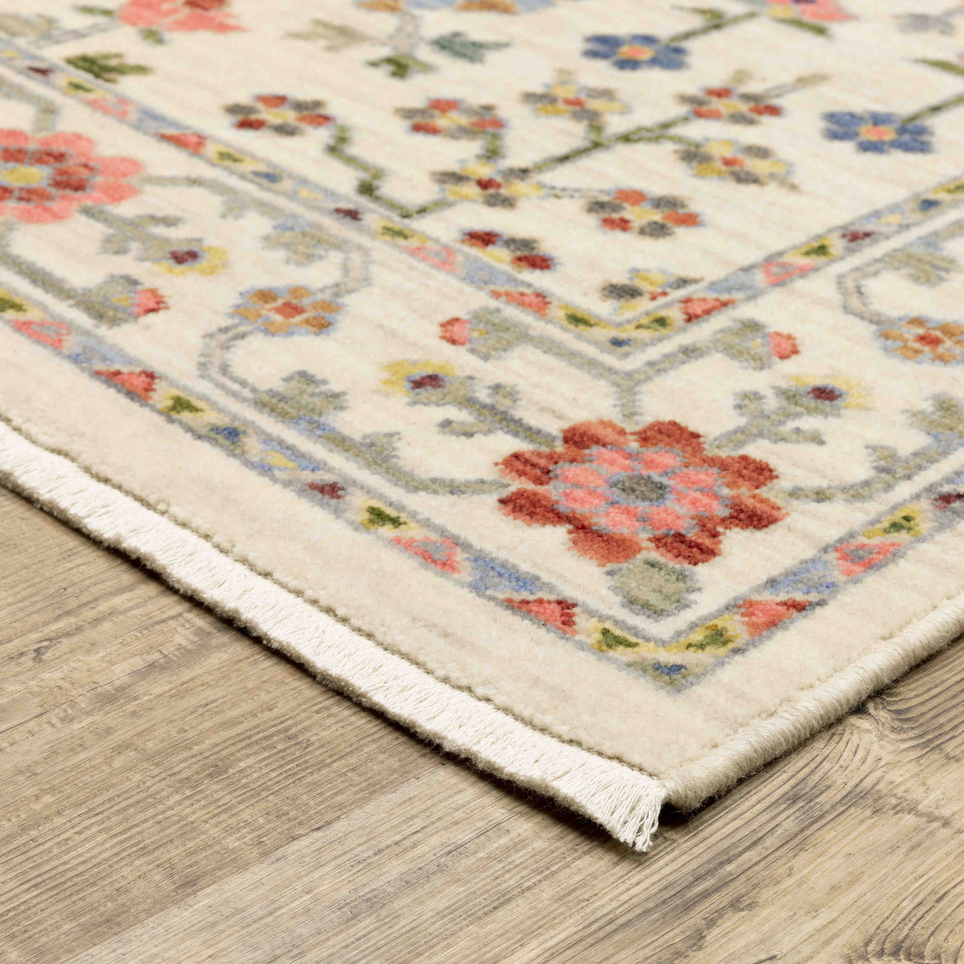 Lucca Area Rugs 93w Ivory Oushak Wool-Nylon In 8 Sizes By OW Rugs