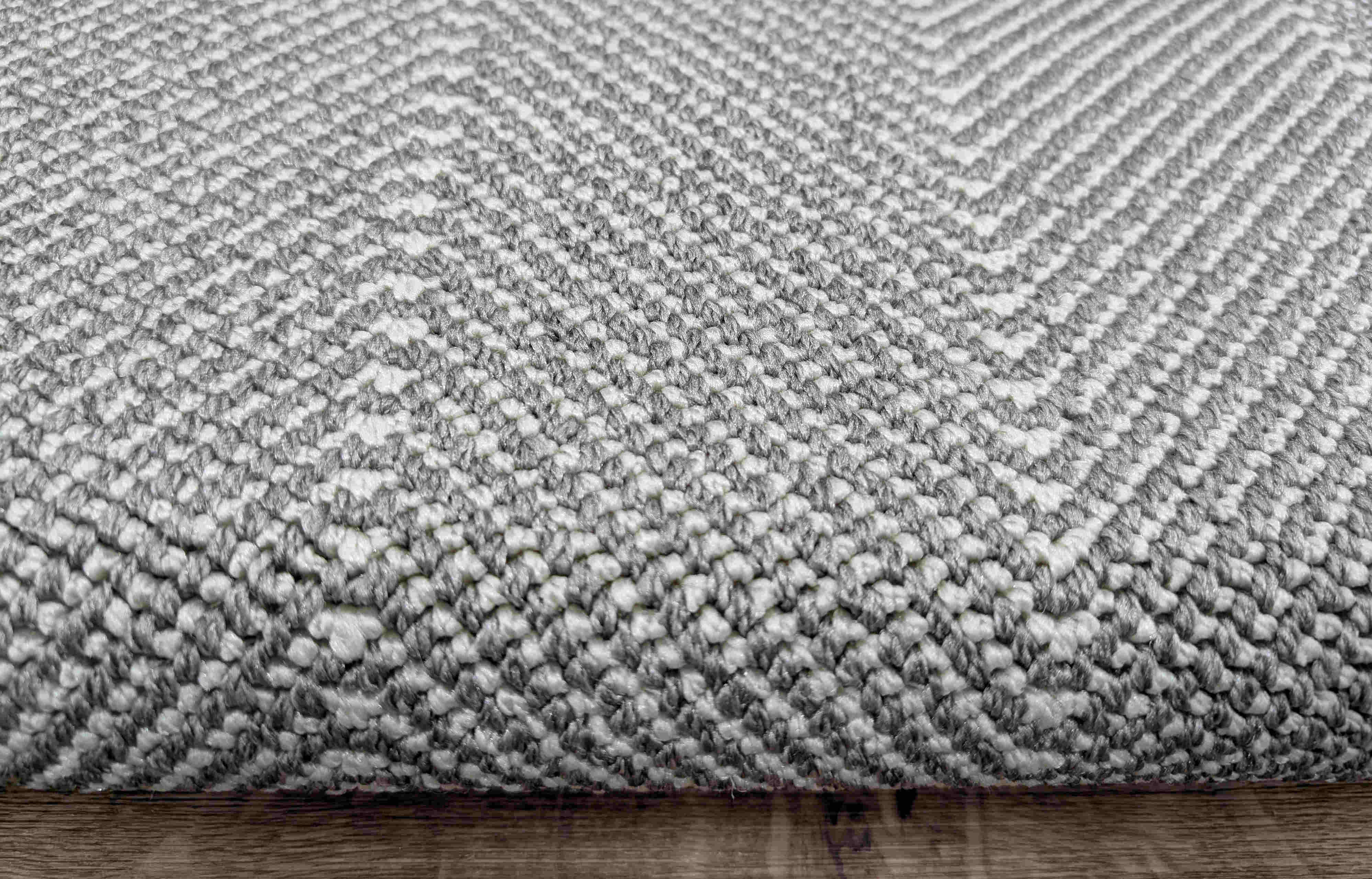 Prestige Mills Stair Runners Grey Herringbone Stair Runner-Stair Treads and Matching Area Rugs