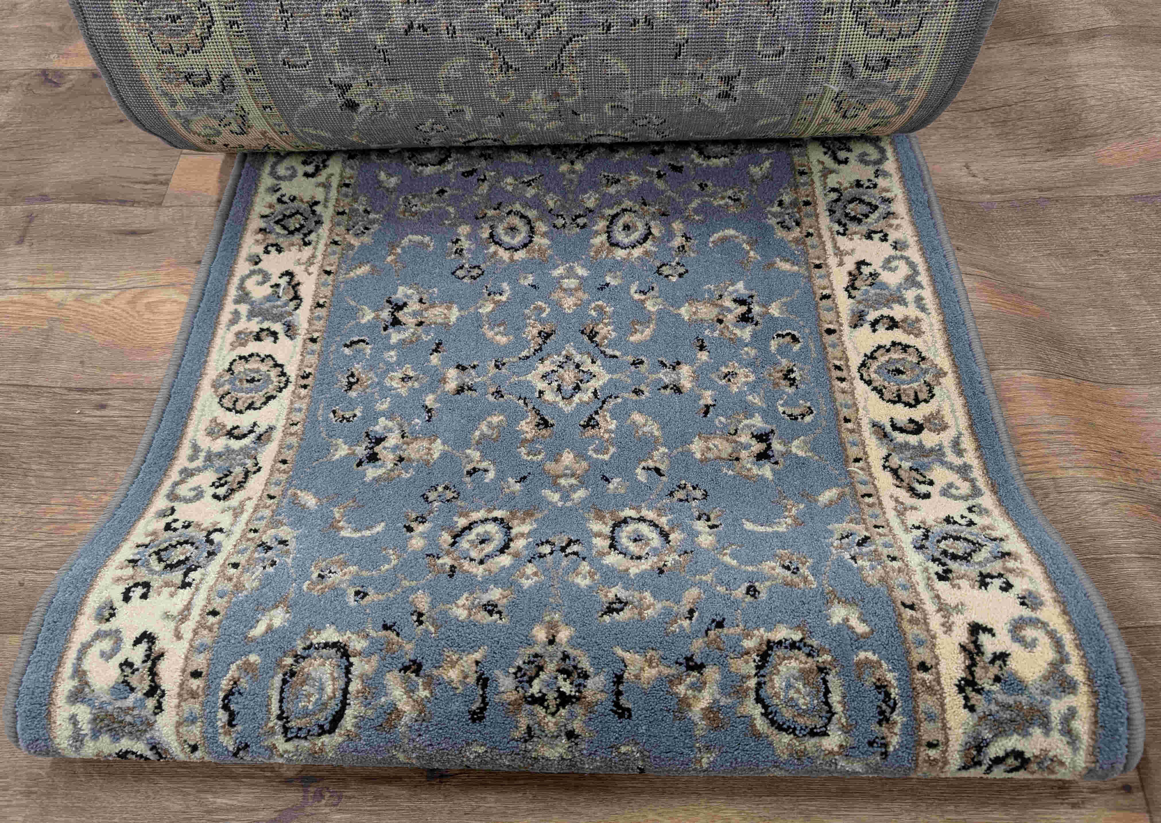 RadiciUsa Stair Runner 26 in x 1 ft-Sold By The Foot Alba 1426 Grey-Blue Stair Runner By RadiciUSA - 26 Inch Runner Sold By the Foot