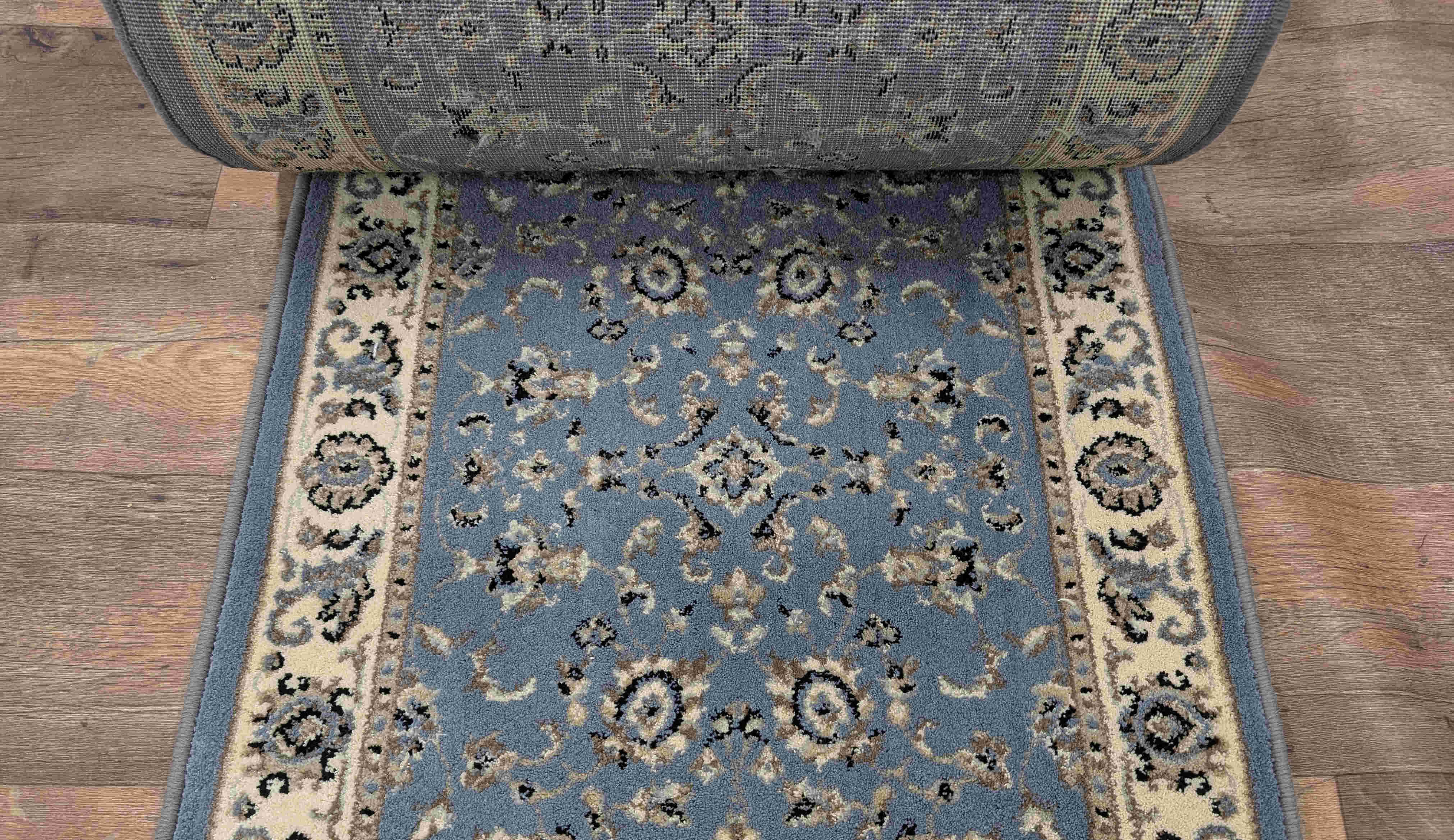 RadiciUsa Stair Runner 26 in x 1 ft-Sold By The Foot Alba 1426 Grey-Blue Stair Runner By RadiciUSA - 26 Inch Runner Sold By the Foot