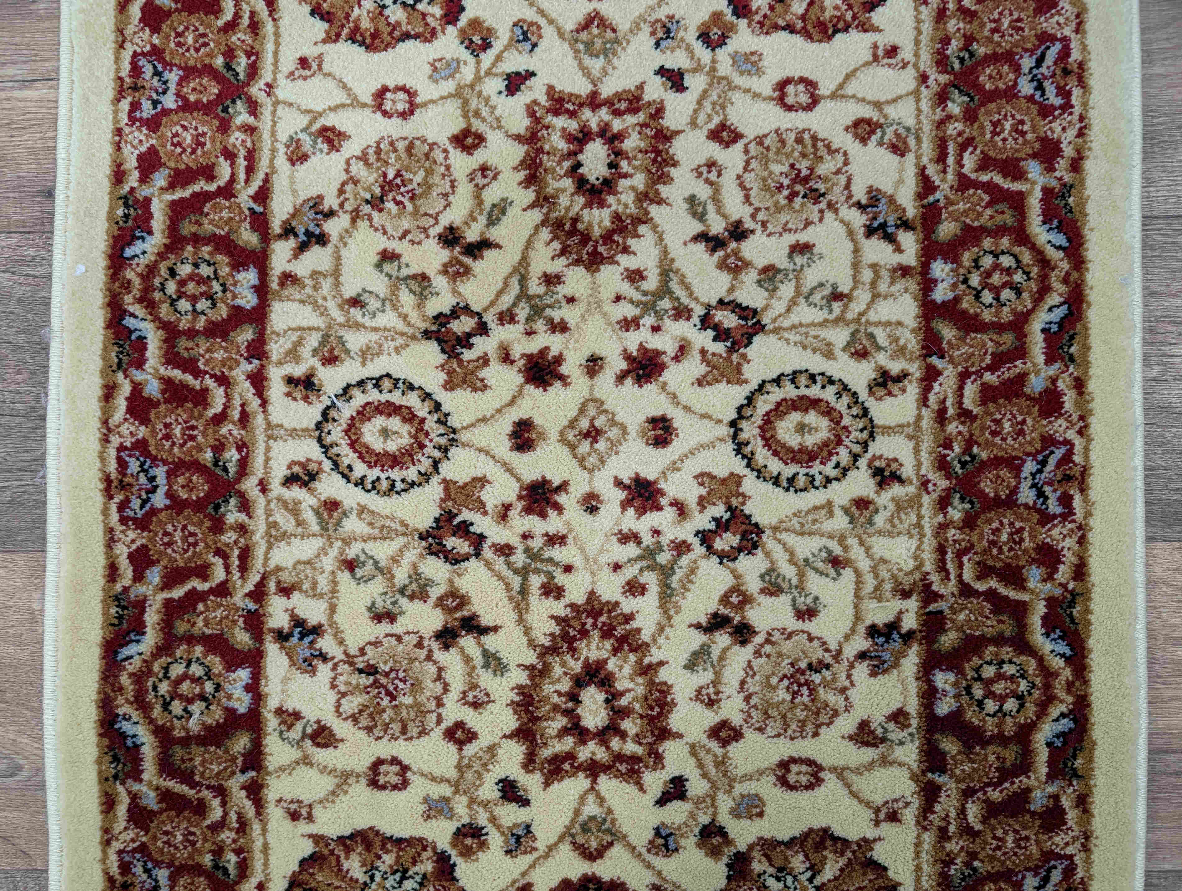 RadiciUsa Stair Runner 26 in x 1 ft-Sold By The Foot Yazd Cream-Red Stair Runner - 26 Inch Runner Sold By the Foot
