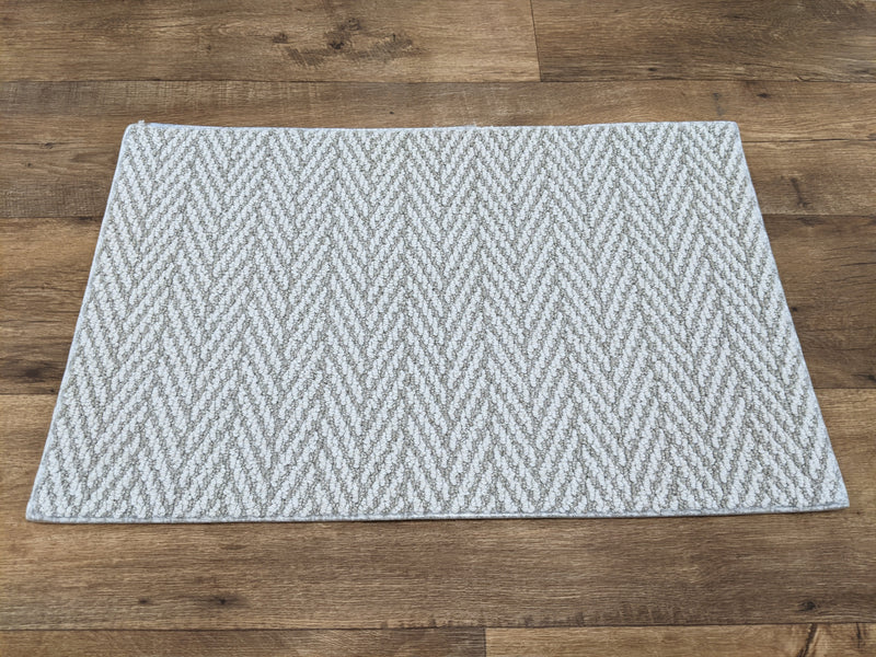 Rug Depot Home Carpet 36in x 10Ft Always Natural Herringbone Foggy ZZ289-542  Area Rugs and Stair Runners