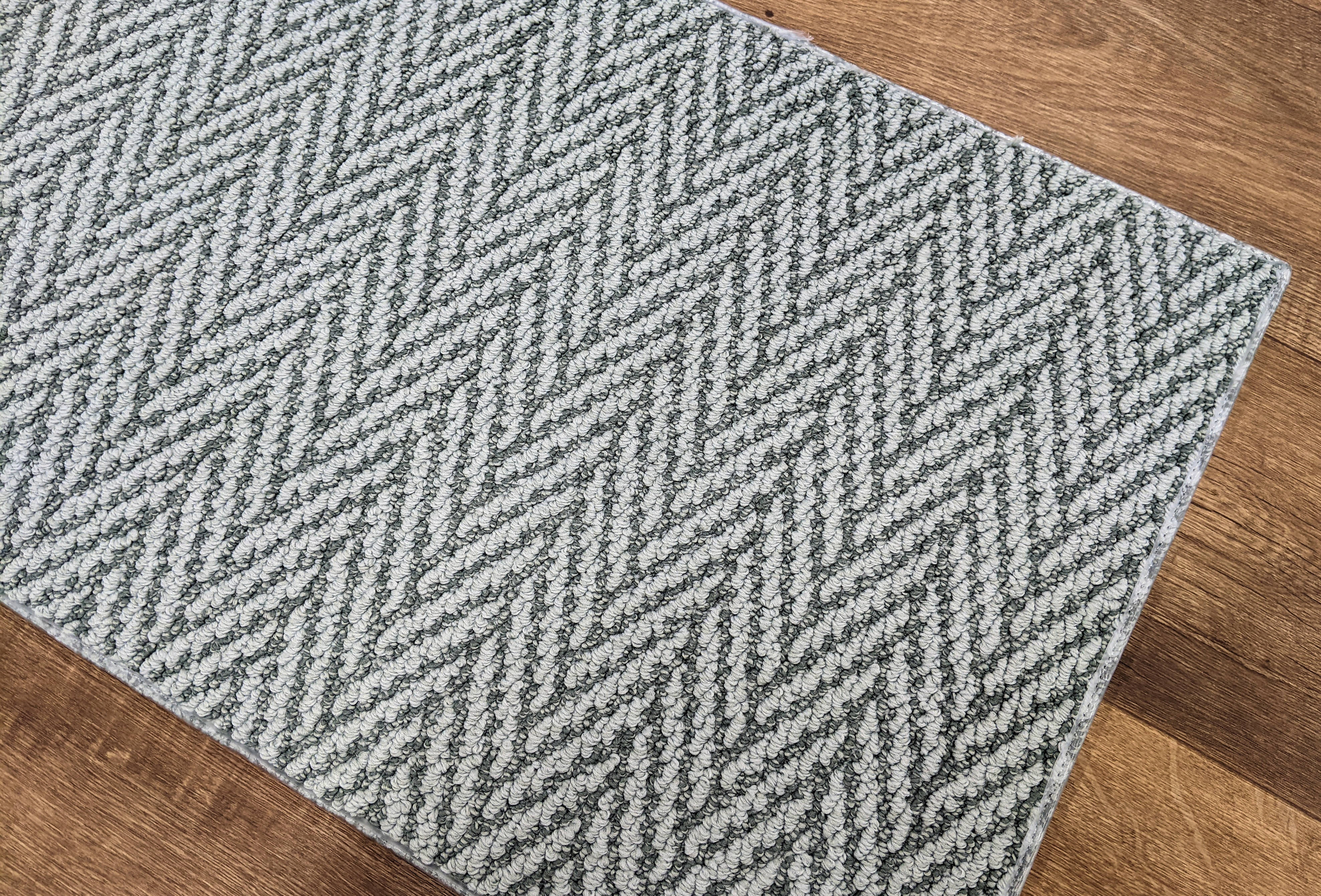 Rug Depot Home Carpet Always Natural Herringbone Blue Fern ZZ289-348 Area Rugs and Stair Runners