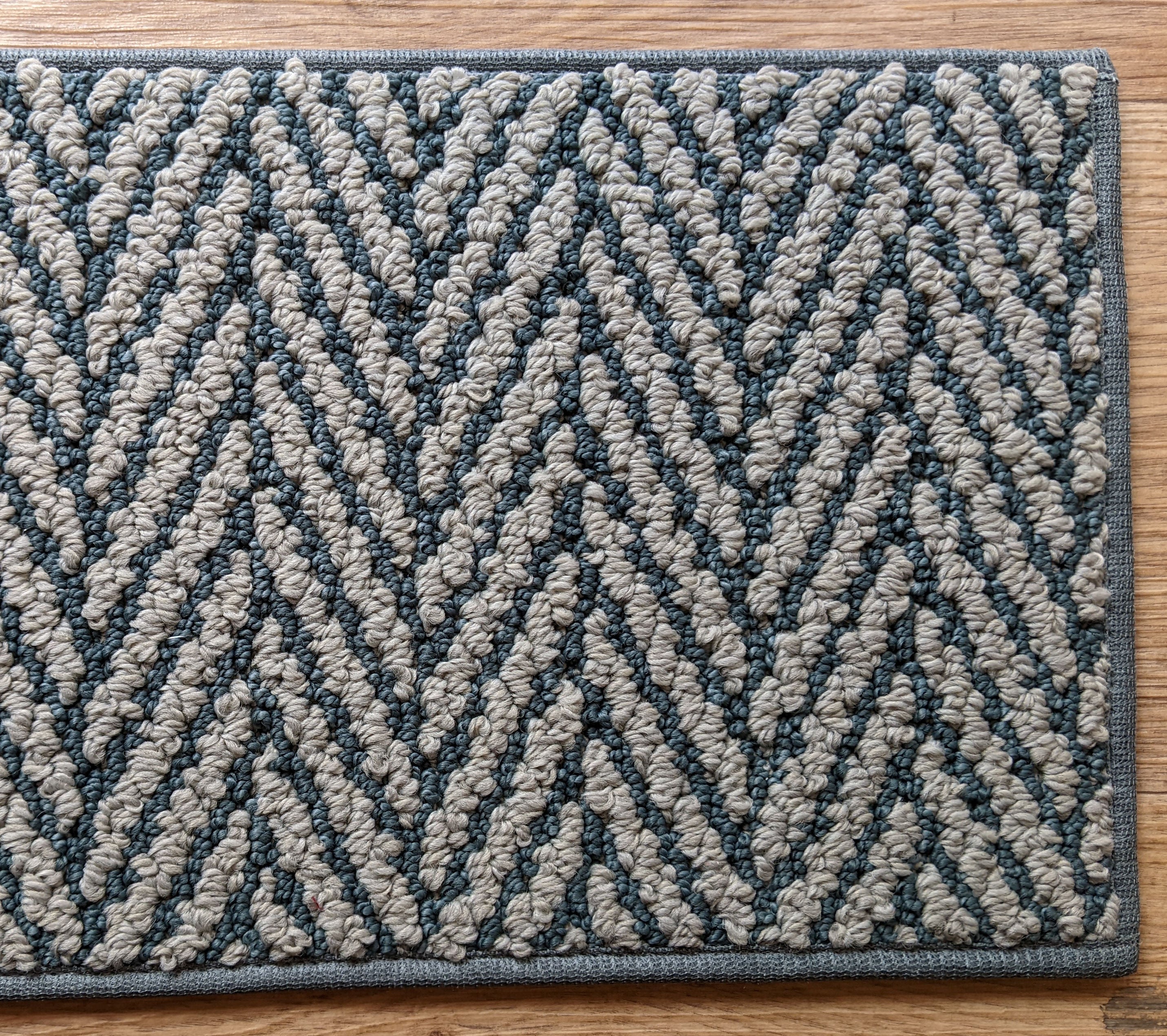 Rug Depot Home Carpet Only Natural Herringbone Blue Zz010-436 Capri Area Rugs and Stair Runners