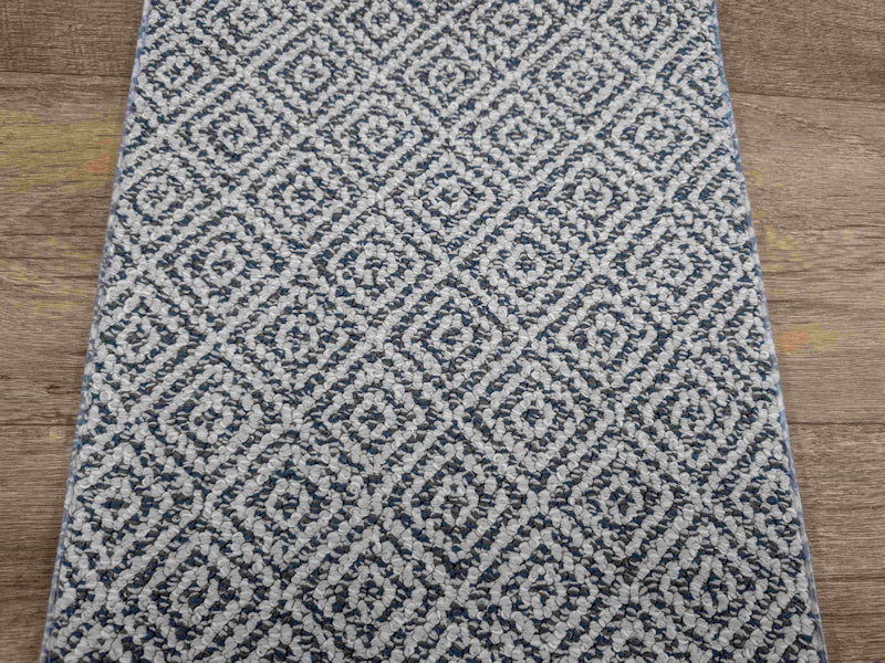 Rug Depot Home Stair Runners Stroll Trellis ZZ050-475 Seaport Blue Stair Treads-Area Rugs and Stair Runners