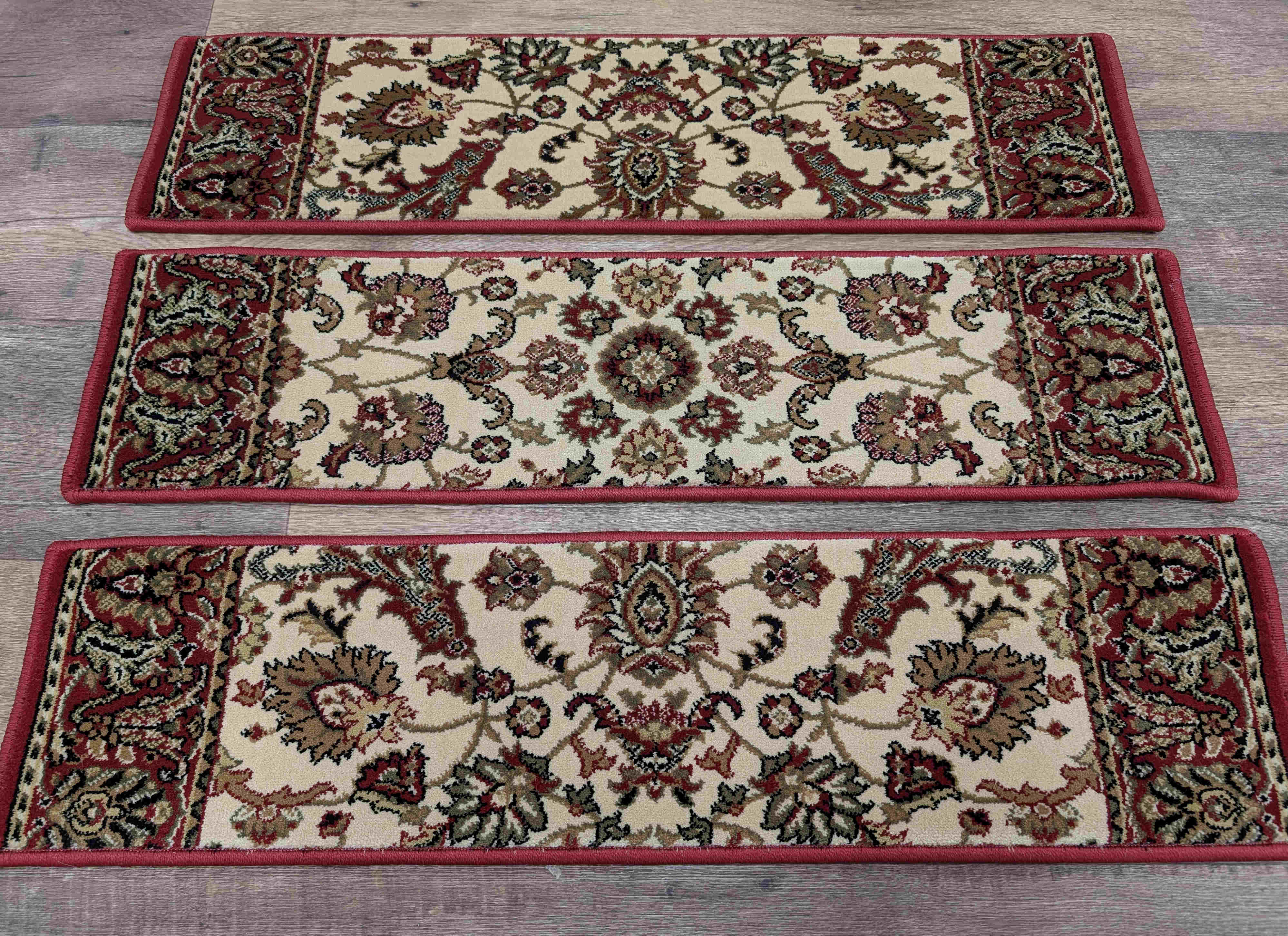 Rug Depot Home Stair Treads 33in x 9in Stair Tread-Sold Individually Kurdimir Ivory Stair Treads 33in x 9in Polypropylene