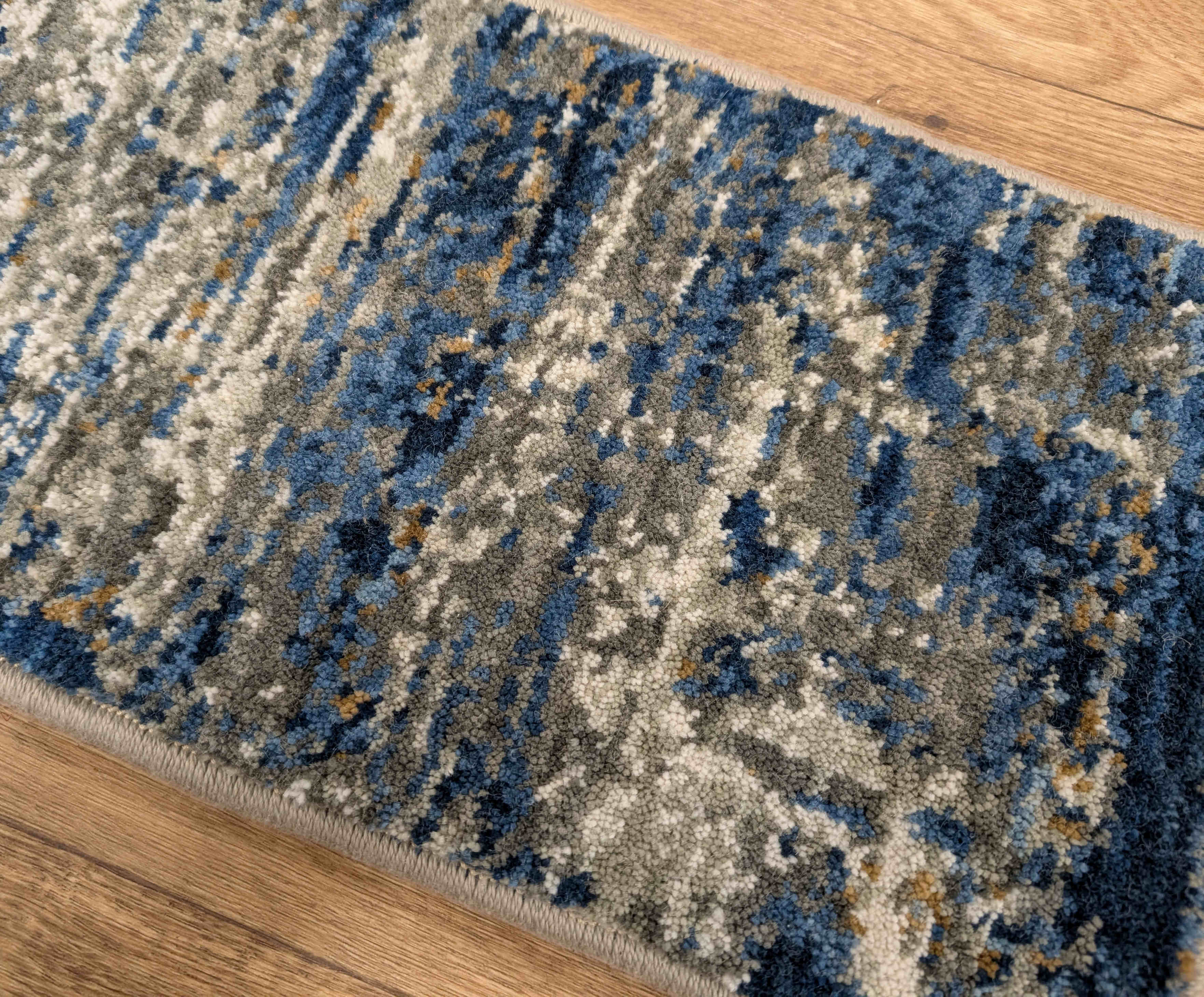 Rug Depot Home Stair Treads Anatolia Stair Treads ANT744 Blue 26in-30in-36in-41in with Matching Rugs