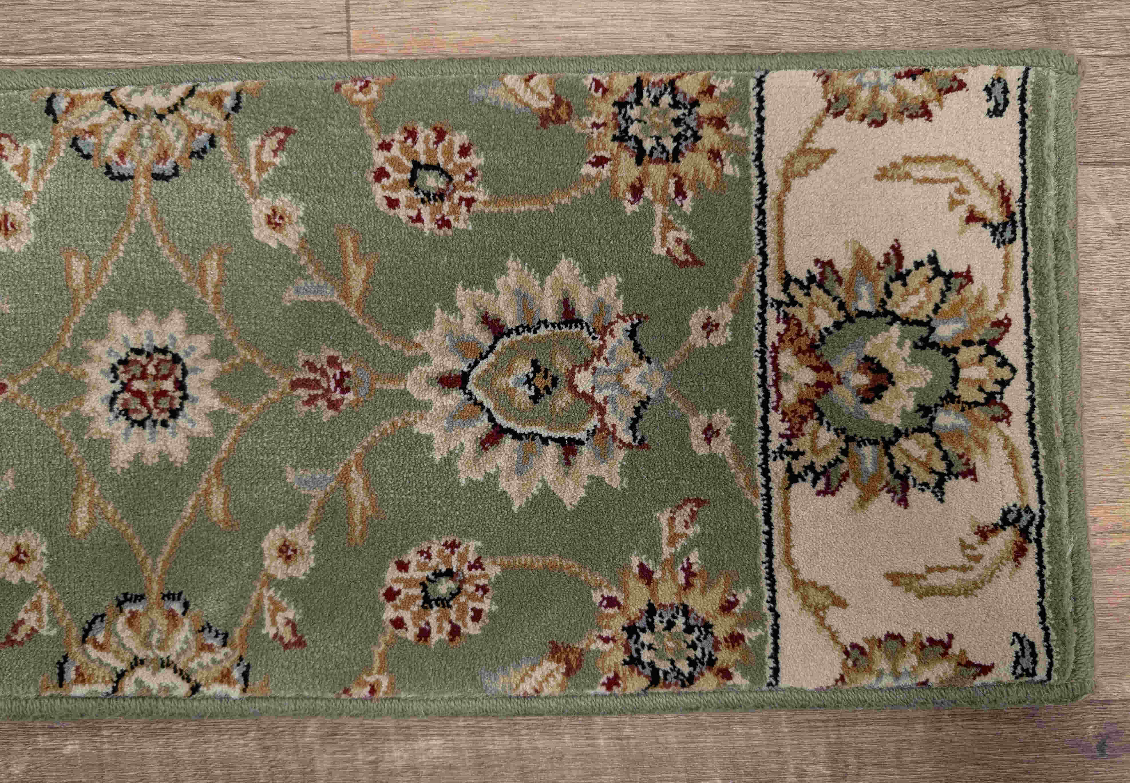 Rug Depot Home Stair Treads Green Stair Treads 26in x 9in Set of 13 pcs Persian Crown