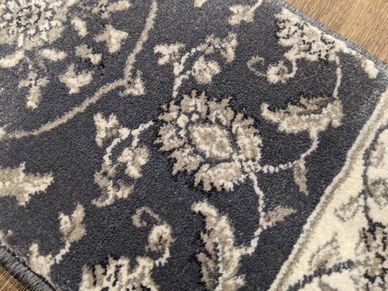 Central Oriental Stair Runner Radiance Blue Stair Runner 2846SH 26 and 33 In  Sold By the Foot