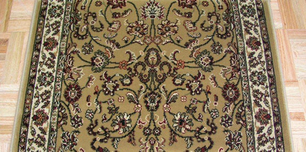 Concord Global Trading Area Rugs 26in x 1 Ft Persian Classics 2021 Gold Stair Runner and Area Rugs  Poly Turkey