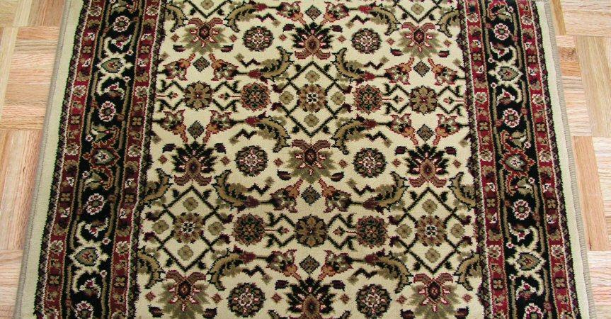 Concord Global Trading Area Rugs Persian Classics 2012 Ivory-Blk Stair Runner and Area Rugs Poly Turkey