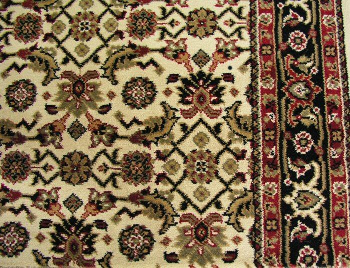 Concord Global Trading Area Rugs Persian Classics 2012 Ivory-Blk Stair Runner and Area Rugs Poly Turkey