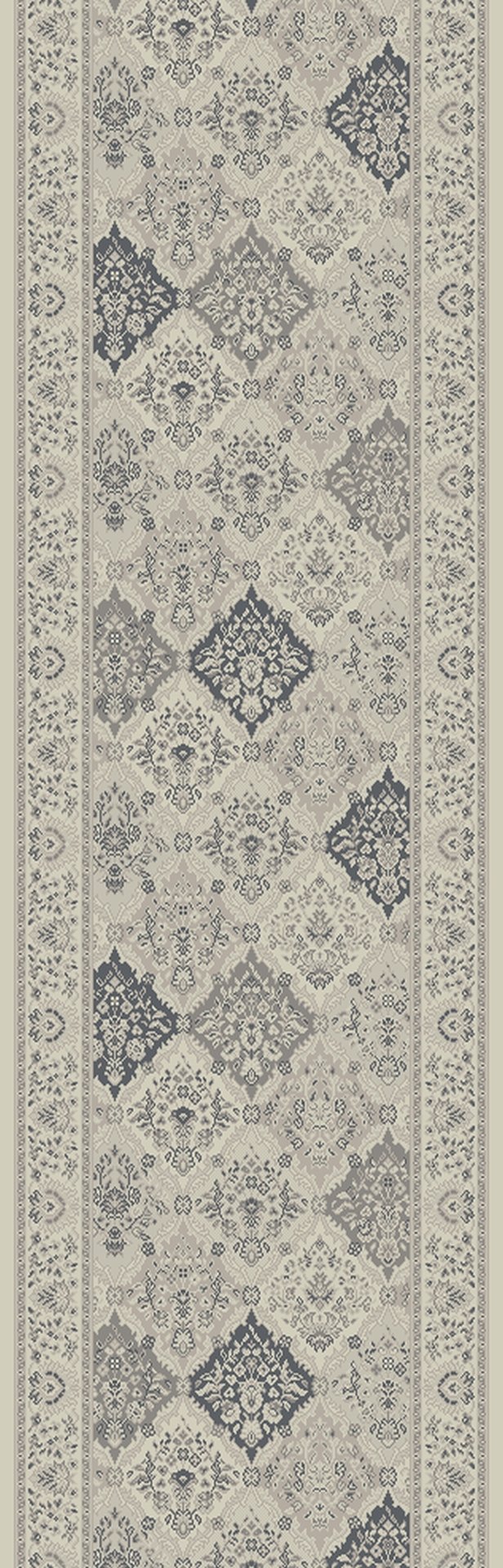 Kashan Ivory-Grey Stair Runners 2782 By Rug Depot 8 Sizes Nashua