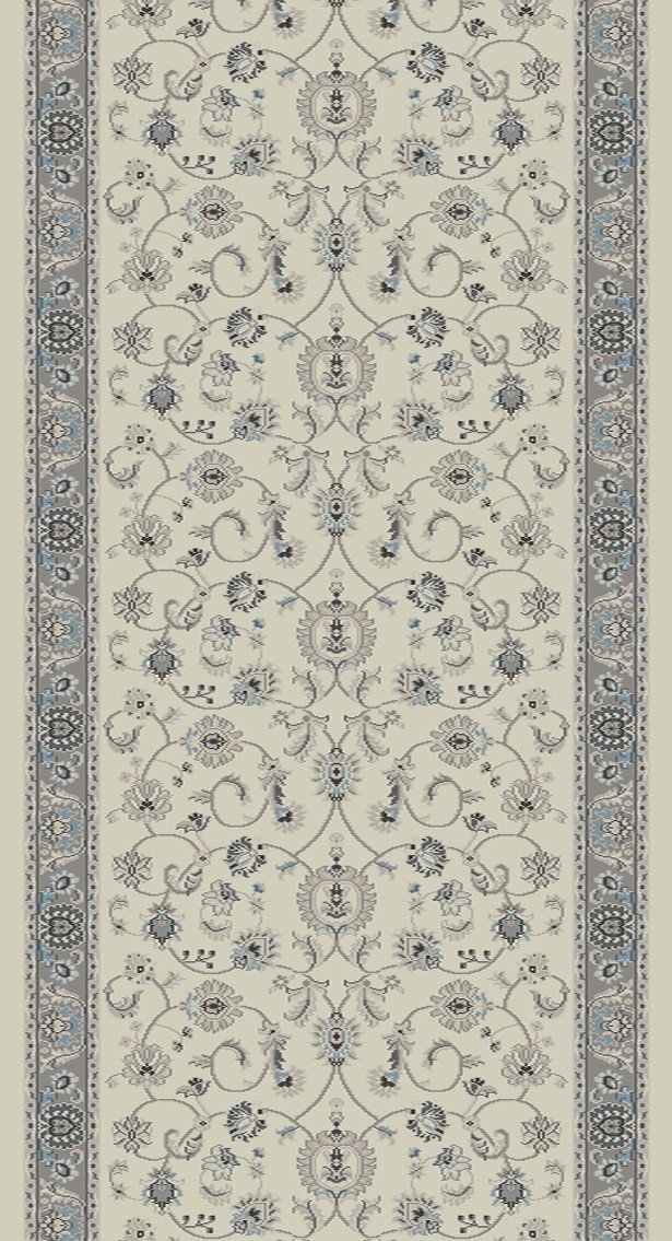Provincia Ivory-Grey Stair Runners 2812 By Rug Depot 8 Sizes Nashua