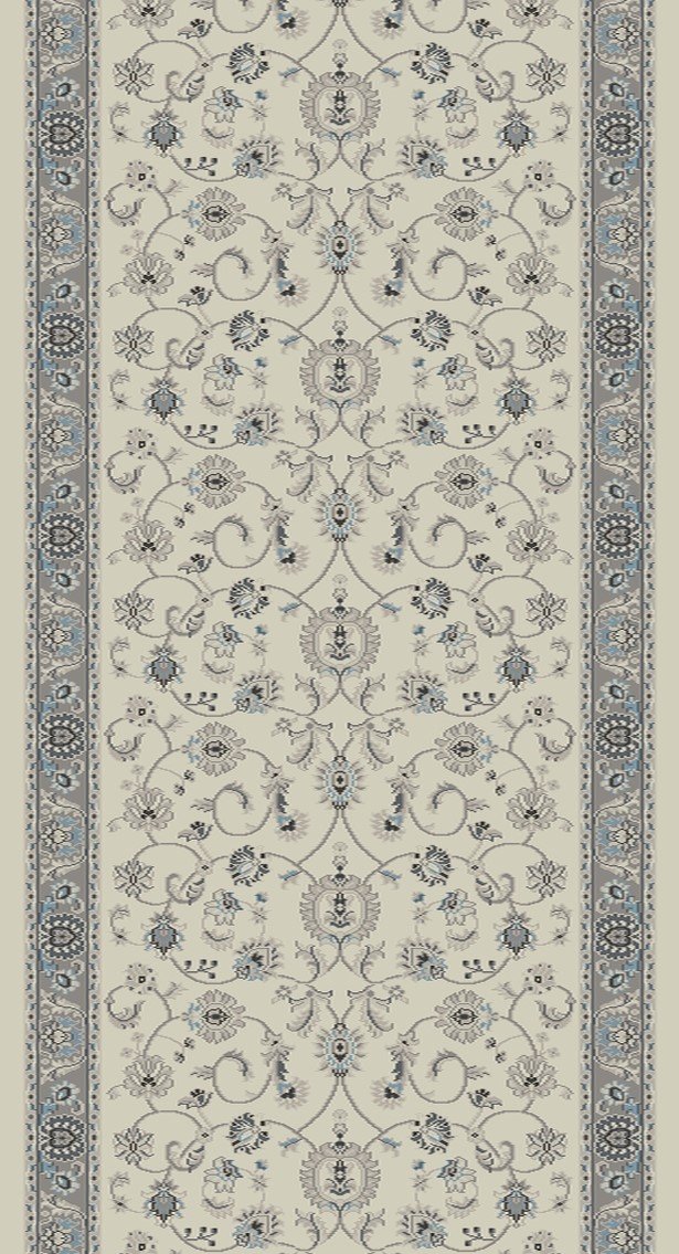 Provincia Ivory-Grey Stair Runners 2812 By Rug Depot 8 Sizes Nashua