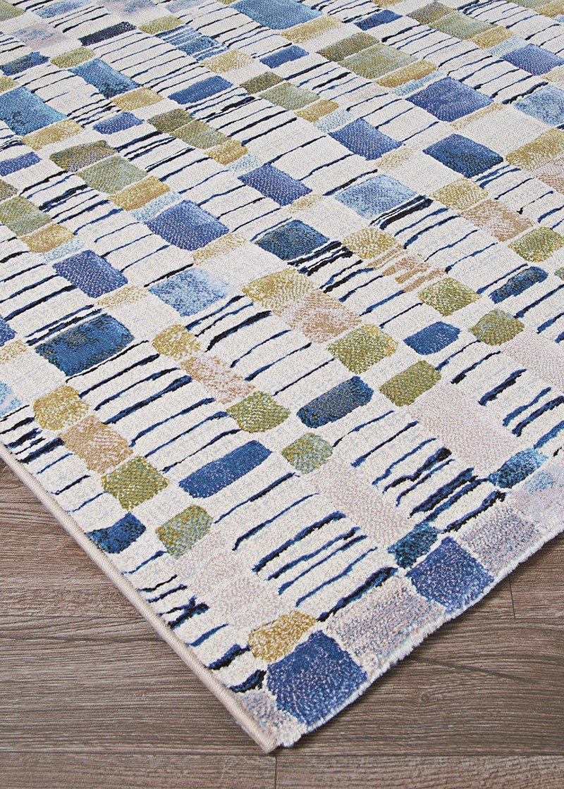 Couristan Area Rugs Easton Area Rugs 6342-6151 Blue in 43 Sizes and Unique Shapes