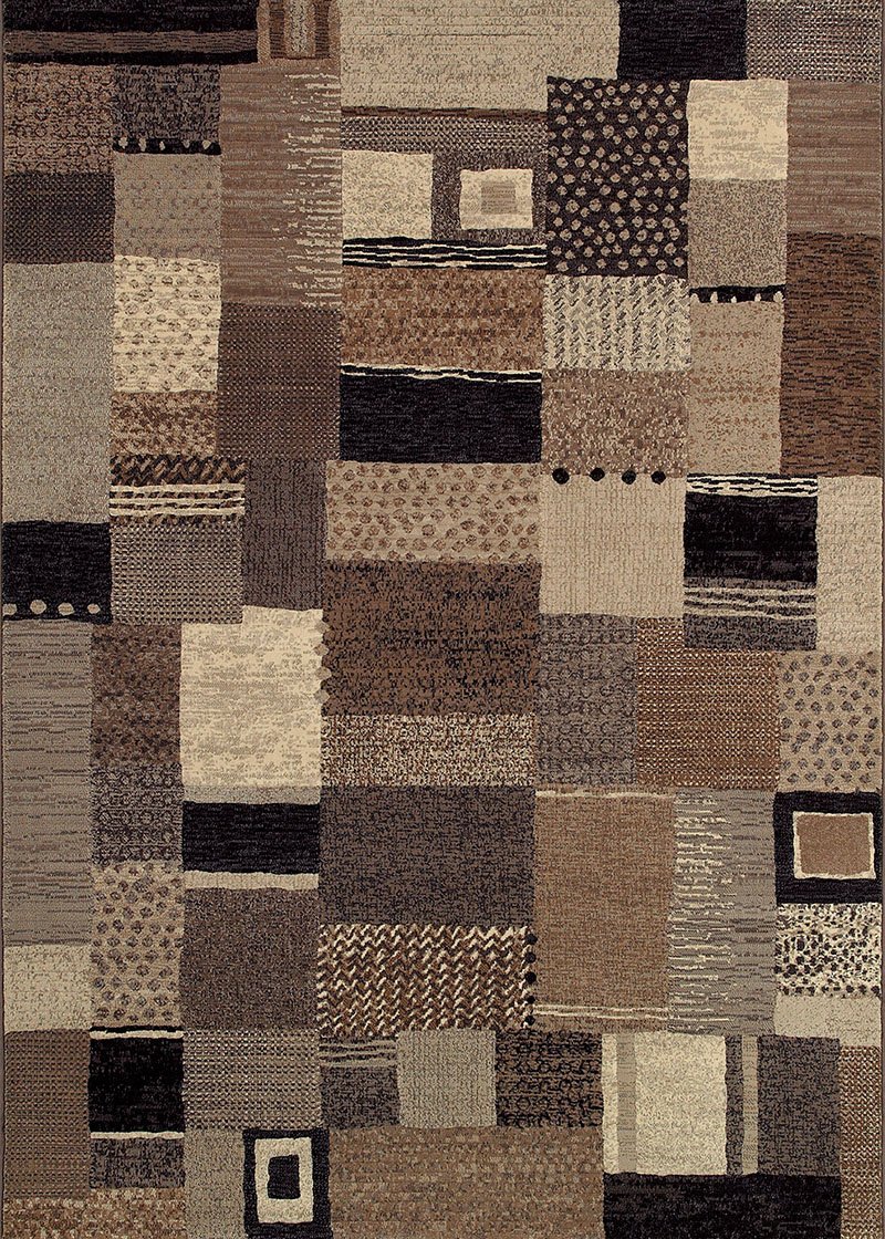 Couristan Area Rugs Easton Area Rugs 6815-4343 Brown in 43 Sizes and Unique Shapes