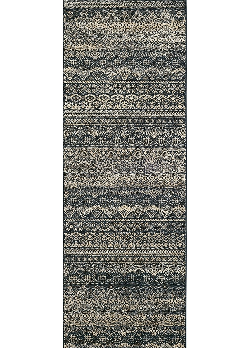 Couristan Area Rugs Easton Area Rugs 6822-3353 Black in 43 Sizes and Unique Shapes