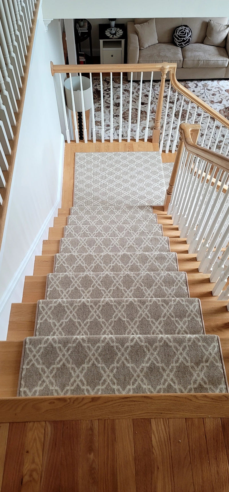 Couristan Custom Stair Runner Grove Sand PT32-0001 Beige Stair Runner and Matching Area Rugs