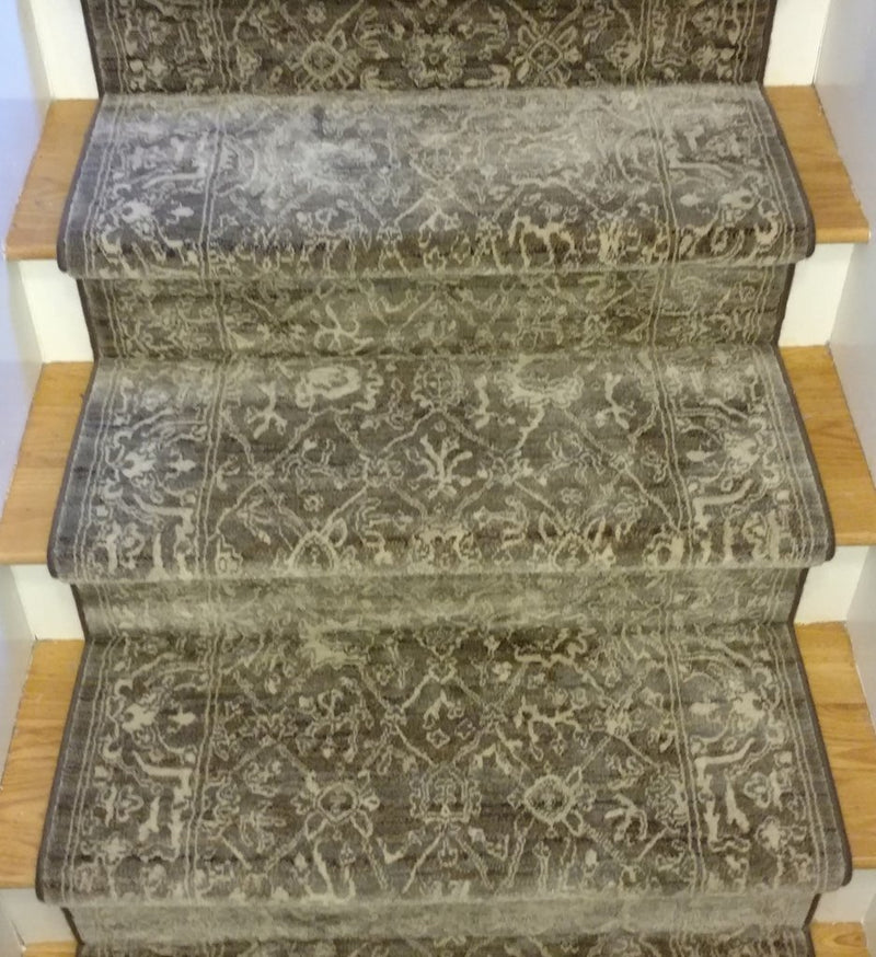 Couristan Stair Runner Everest Arabesque Stair Runners 6340-0001A - 26 inch Sold By the Foot