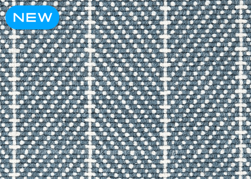 Couristan Stair Runners Canterbury 6359-0002 Soft Blue Herringbone Wool Assorted Products