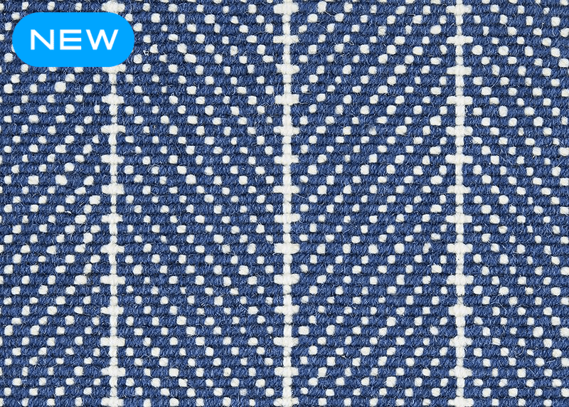Couristan Stair Runners Canterbury 6359-0008 Blue Herringbone Wool Assorted Products