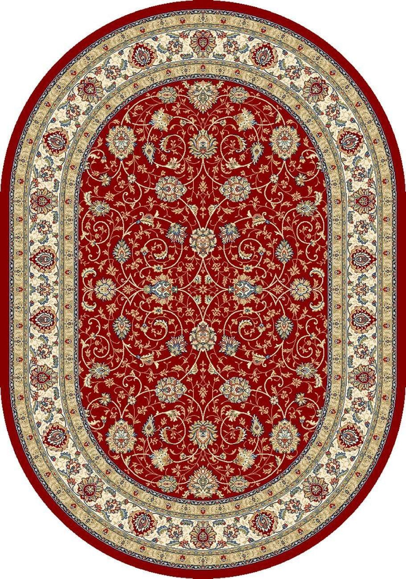 Dynamic Area Rugs 2.7 x 4.7 OV Ancient Garden Area Rugs 57120-1464 Red 100% Poly Belgium 13 Sizes