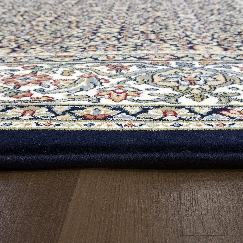 Dynamic Area Rugs Ancient Garden Area Rugs 57011-3464 Navy 100% Poly Belgium 13 Sizes