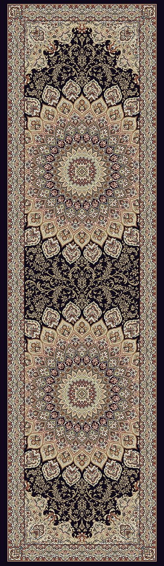 Dynamic Area Rugs Ancient Garden Area Rugs 57090-3484 Navy 100% Poly Belgium 13 Sizes