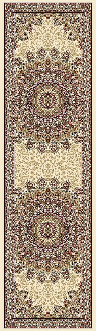 Dynamic Area Rugs Ancient Garden Area Rugs 57090-6484 Iv-Red100% Poly Belgium 13 Sizes