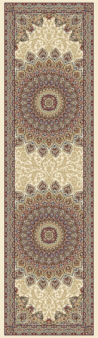 Dynamic Area Rugs Ancient Garden Area Rugs 57090-6484 Iv-Red100% Poly Belgium 13 Sizes