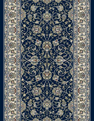Dynamic Area Rugs Ancient Garden Area Rugs 57120-3464 Navy 100% Poly Belgium 13 Sizes
