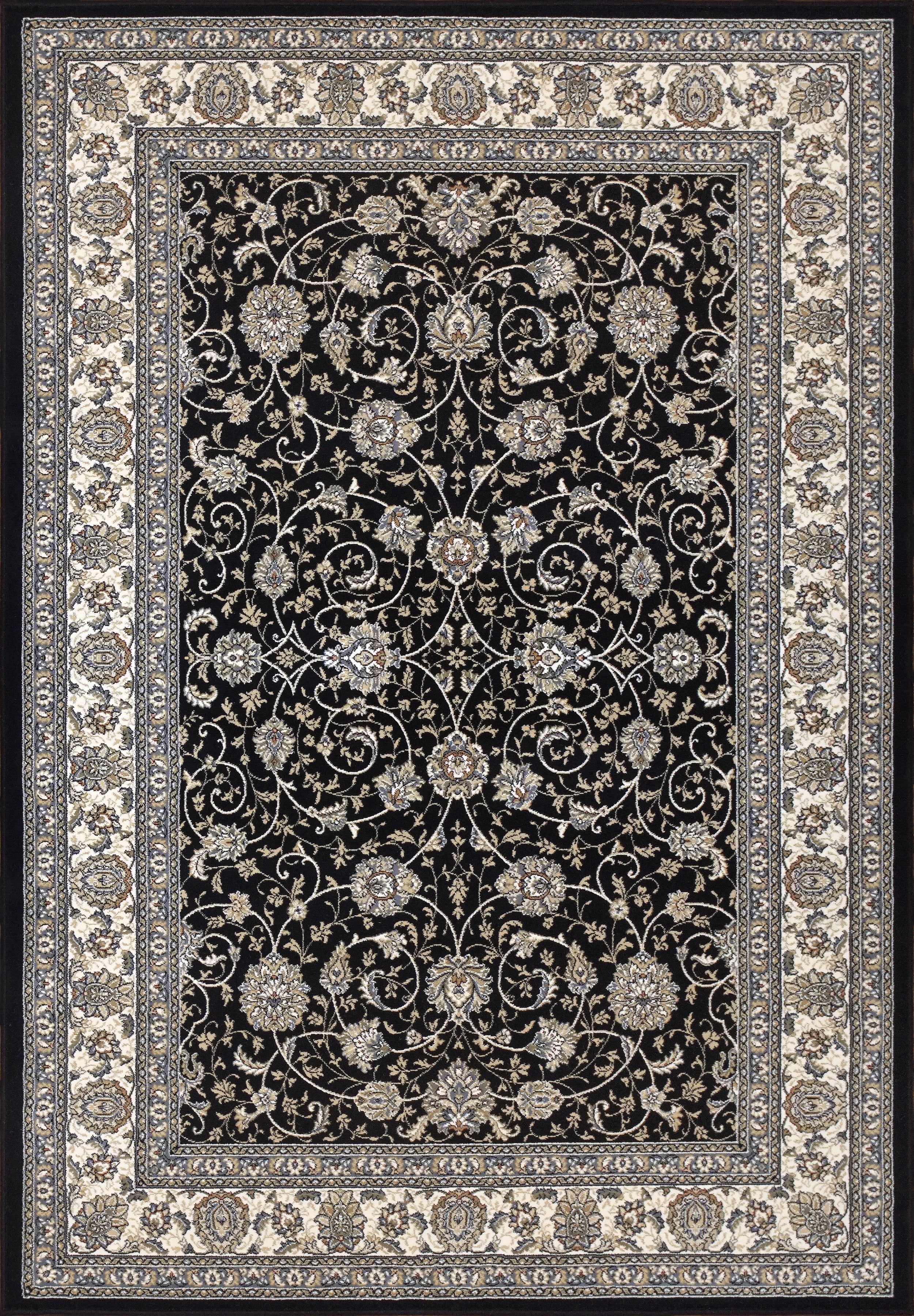 Dynamic Area Rugs Ancient Garden Area Rugs 57120-3464 Navy 100% Poly Belgium 13 Sizes