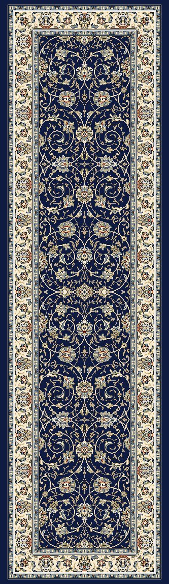 Dynamic Area Rugs Ancient Garden Area Rugs 57120-3464 Navy 100% Poly Belgium 13 Sizes