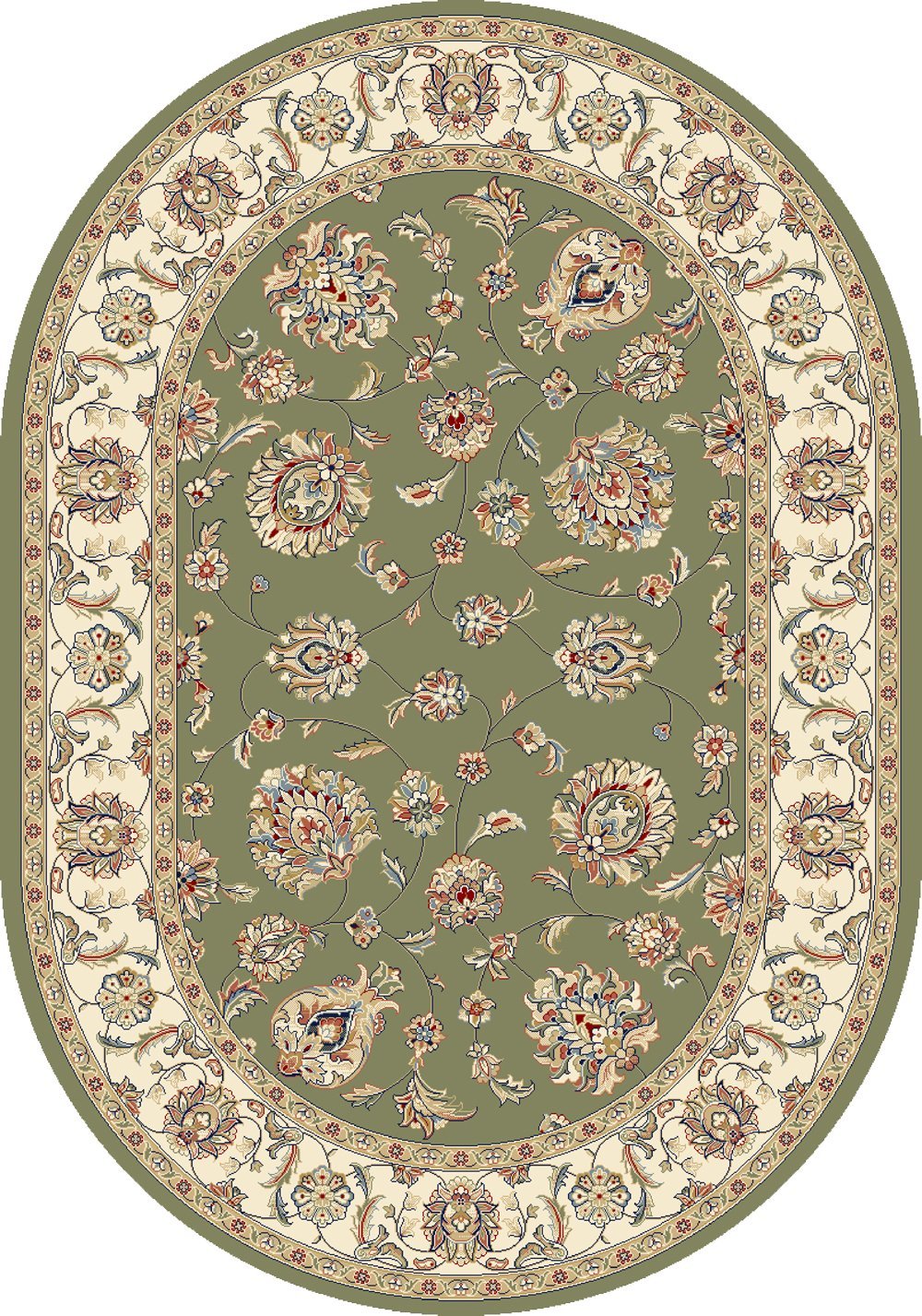 Dynamic Area Rugs Ancient Garden Area Rugs 57365-4464 Green 100% Poly Belgium 14 Sizes