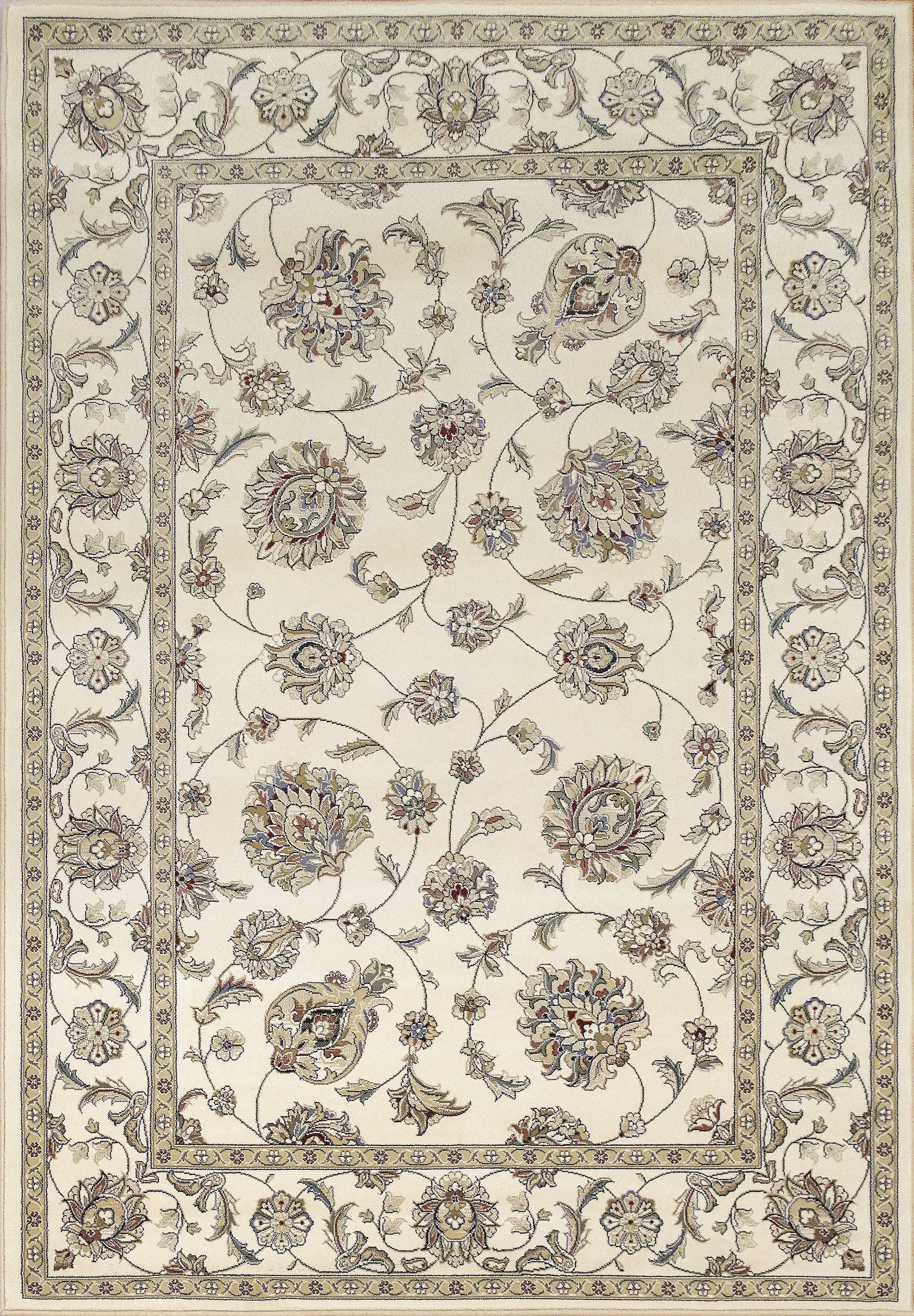 Dynamic Area Rugs Ancient Garden Area Rugs 57365-6464 Ivory 100% Poly Belgium 14 Sizes