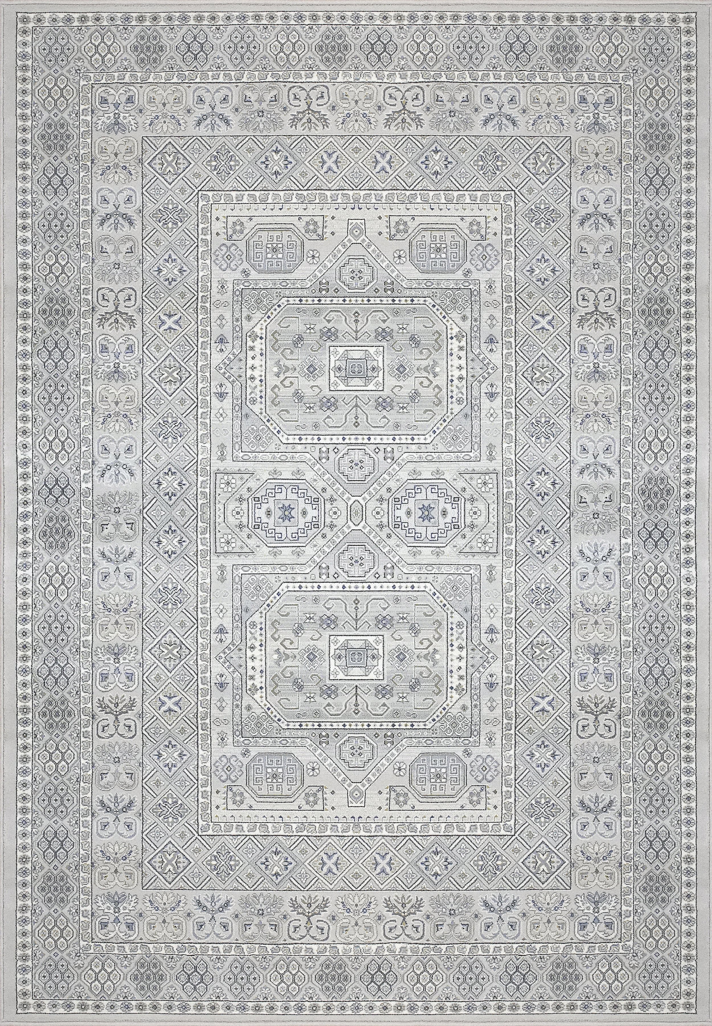 Dynamic Rugs Area Rugs Ancient Garden Grey Area Rugs Geometric 57147-9696  Poly 8 Sizes Belgium