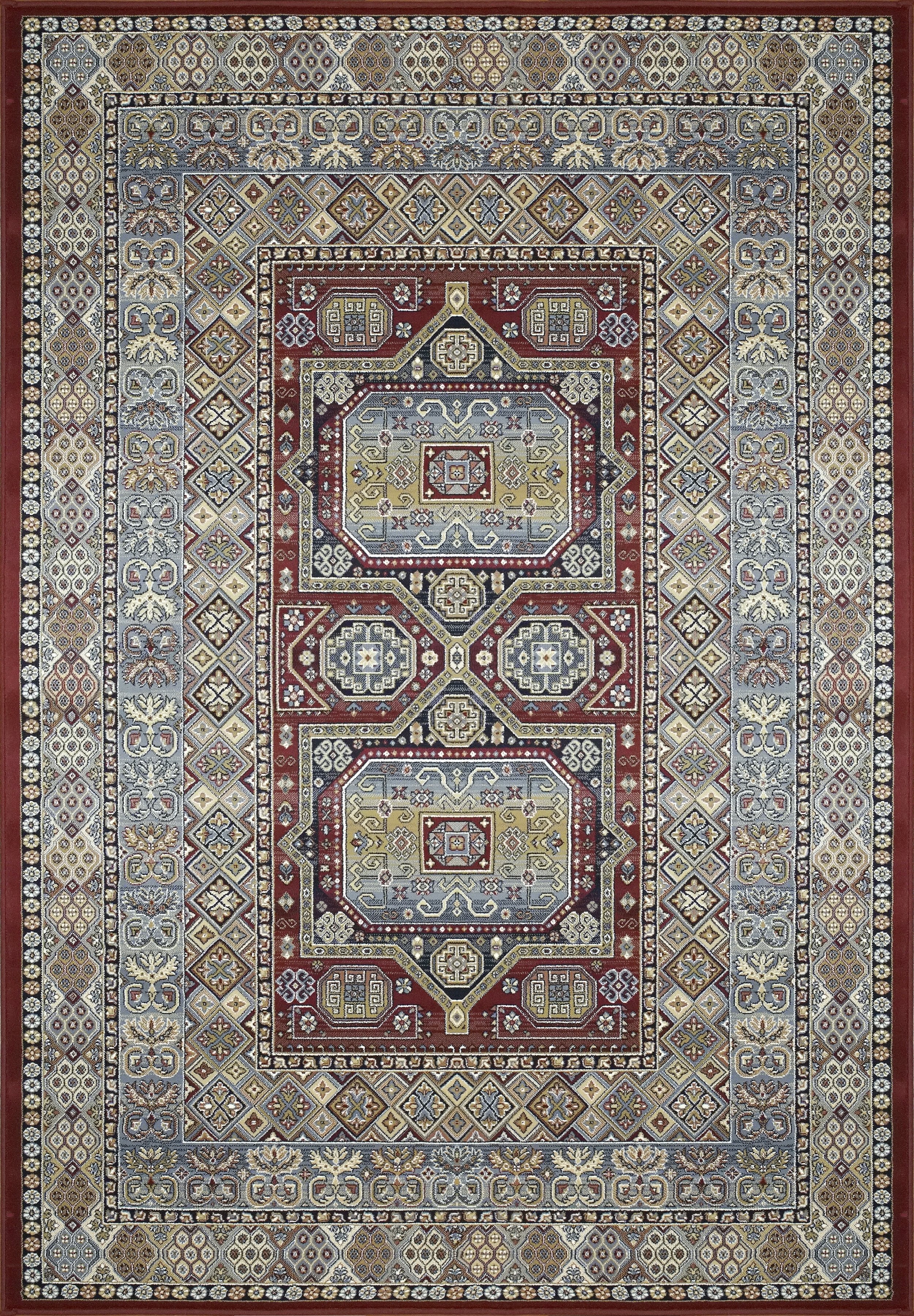 Dynamic Rugs Area Rugs Ancient Garden Red Area Rugs Geometric 57147-1454 Poly 8 Sizes Belgium