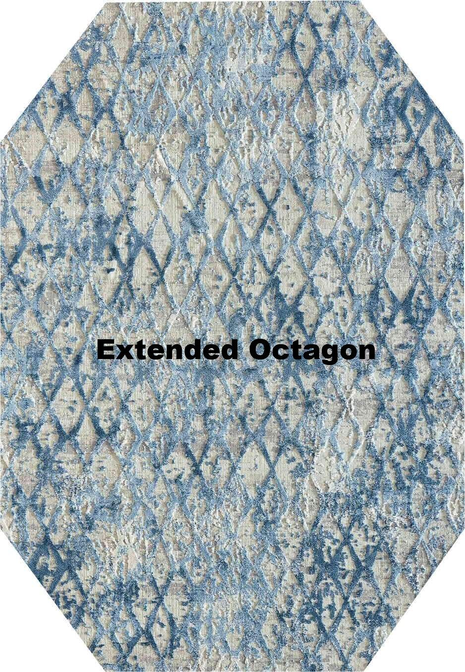 Dynamic Rugs Area Rugs Dynamic Quartz 27039-500 Ivory/Blue Viscose/Polyester 38 Sizes Available