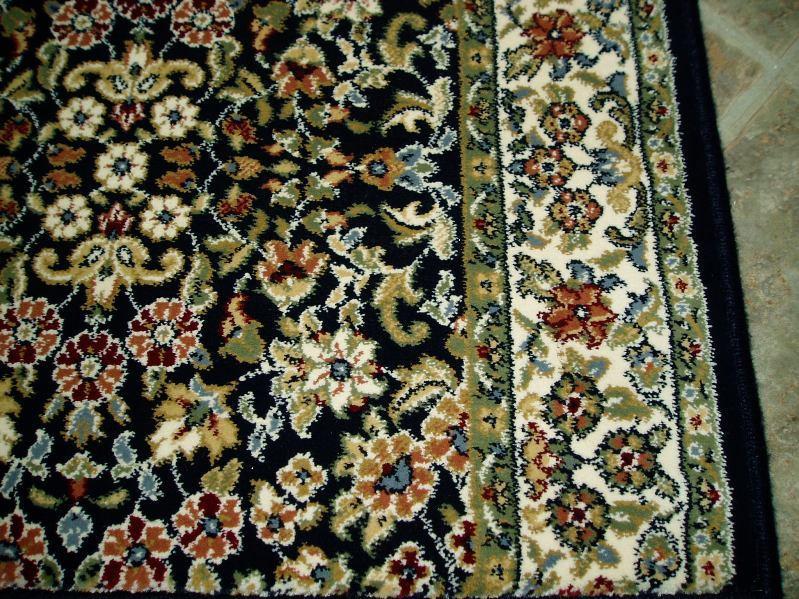 Stair Runner 31 in x 1 ft Ancient Garden Stair Runner 57078-3434 Navy- 31 inch Sold By the Foot