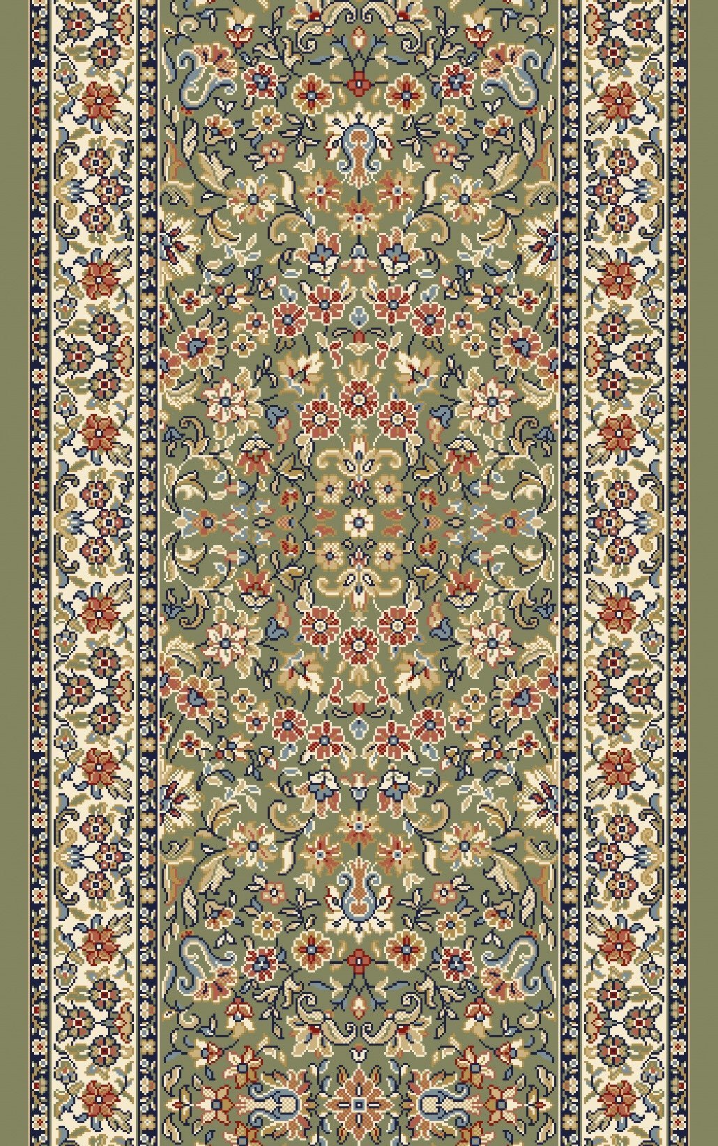Dynamic Stair Runner Ancient Garden Green Stair Runner 57078-4444-31inSold By the Foot