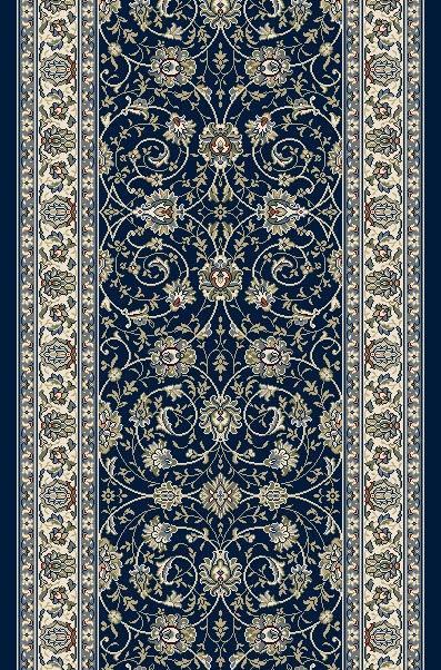 Dynamic Stair Runner Ancient Garden Navy Stair Runner 57120-3464 - 31 inch Sold By the Foot