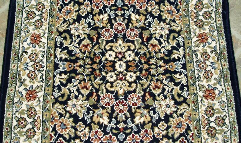Dynamic Stair Runner Ancient Garden Stair Runner 57078-3434 Navy- 31 inch Sold By the Foot