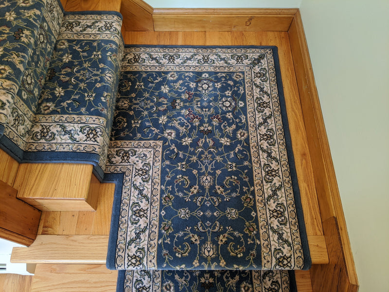 Dynamic Stair Runner Brilliant Blue Stair Runner 72284-920 - 26 and 33 Inch Sold By the Foot