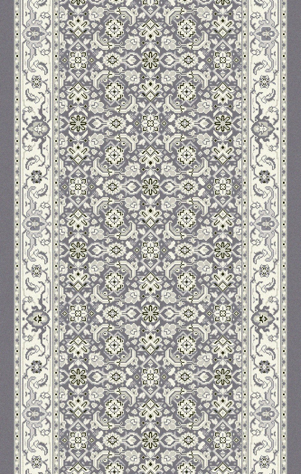 Dynamic Stair Runners Ancient Garden Grey Stair Runner 57011-5666 31in Width Sold By The Foot