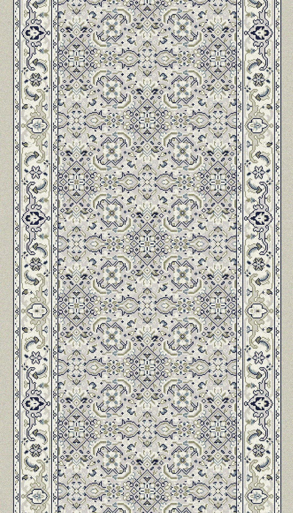 Dynamic Stair Runners Ancient Garden Ivory Stair Runner57011-9666 26in Width Sold By The Foot